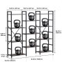 VEVOR Triple Metal Bookshelf, 11-Tier Industrial Bookshelf, Large Rustic Vintage Storage Bookcase with Open Shelves, Freestanding Display Shelving Unit Storage Rack, for Living room, Bedroom & Office