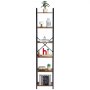 VEVOR Metalen boekenkast, 6-laags rechthoekige industriële boekenplank, rustiek opbergrek met open planken, vrijstaand displayplank-opbergrek, 30 x 40 x 187 cm