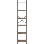 VEVOR Metalen boekenkast, 6-laags rechthoekige industriële boekenplank, rustiek opbergrek met open planken, vrijstaand displayplank-opbergrek, 30 x 40 x 187 cm