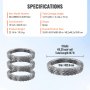 VEVOR Razor Wires, 147 ft Razor Barbed Wire, 3 Rolls Razor Wire Fencing Razor Fence, Razor Ribbon Barbed Wire Galvanized Razor Wire Fence, Rolls Razor for Garden