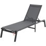 VEVOR Outdoor Chaise Lounge Chairs, Aluminium Patio Lounge Chairs met 5 Verstelbare Standen, Opvouwbare Zwembad Lounge Chairs, Ligstoelen voor Terras, Strand, Zwembad, Ligstoelen met Ligstoelen, Volledig Vlakke Ligstoelen, Donkergrijs, 2-Pack