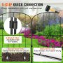 VEVOR 28x decorative garden fence 61x33cm upper arch metal fence made of carbon steel plug-in fence 5.08cm spike spacing dog fence mesh fence bed fence fence metal fence elements including fastening material