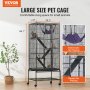 VEVOR ferret cage with hammocks and ramps, 69.1" tall, spacious and comfortable for small pets.