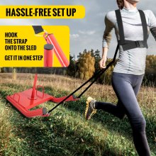 Krachtsportslede met gewatteerde verzwaarde weerstand Crossfit Hardlopen Voetbal Fitness Krachttraining Sledeweerstand Slee Slede met gewichtslede