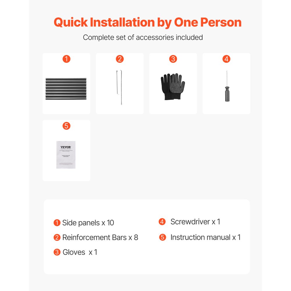 VEVOR Metal Raised Garden Bed, 6.56 x 1.97 x 1.4 ft Oval Outdoor Galvalume Planter Garden Box, Open Bottom Design, Large Planter Raised Bed for Growing Vegetables, Flowers, Succulents, Dark Gray