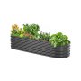 VEVOR Metal Raised Garden Bed, 6.53 x 1.96 x 1.4 ft Outdoor Galvanized Planter Box, Open Bottom, Large Oval Planter Raised Bed for Gardening Vegetables, Flowers, Herbs, and Succulent Plants, Dark Gray