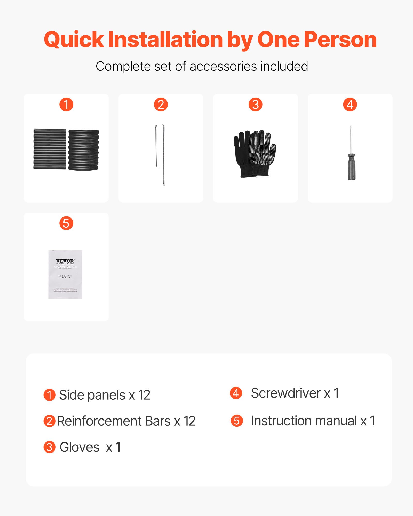 VEVOR Verhoogd Tuinbed, Metaal, 2400x600x600 mm, Plantbed, Groentebed, Plantenbak met Open Bodem & Afgeronde Randen, Bloembed, Kruidenbed, Ideaal voor Groenten, Bloemen, Kruiden & Vetplanten