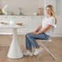 VEVOR 6-pack opvouwbare stoelen, opvouwbare kunststof stoelen, draagbare kampeerstoel, stapelbare zitplaatsen voor binnen en buiten, opvouwbare stoel voor thuis, tuin, feesten en evenementen, wit
