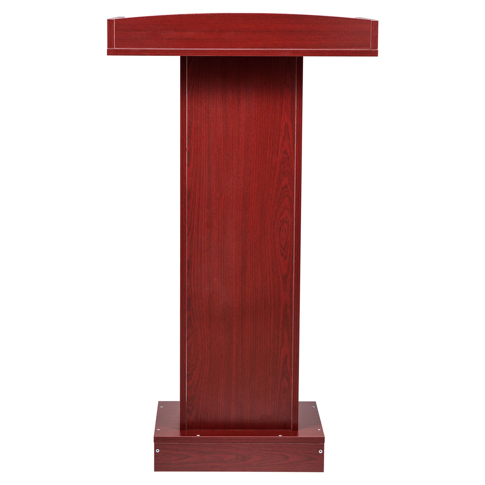 VEVOR Podium Stand, 41-Inch Wooden Lectern, Laptop Desk with Wide Reading Surface and Storage Shelf, Edge Stopper, Elegant Design, Flool-Standing, for Classroom, Conference, Church, and Presentation