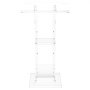 VEVOR Podiumstandaard Lectern (109 cm) van acryl, draagbaar laptopbureau met breed leesoppervlak en opbergruimte en boekenstopper, staand, voor klaslokalen, bruiloften, conferenties