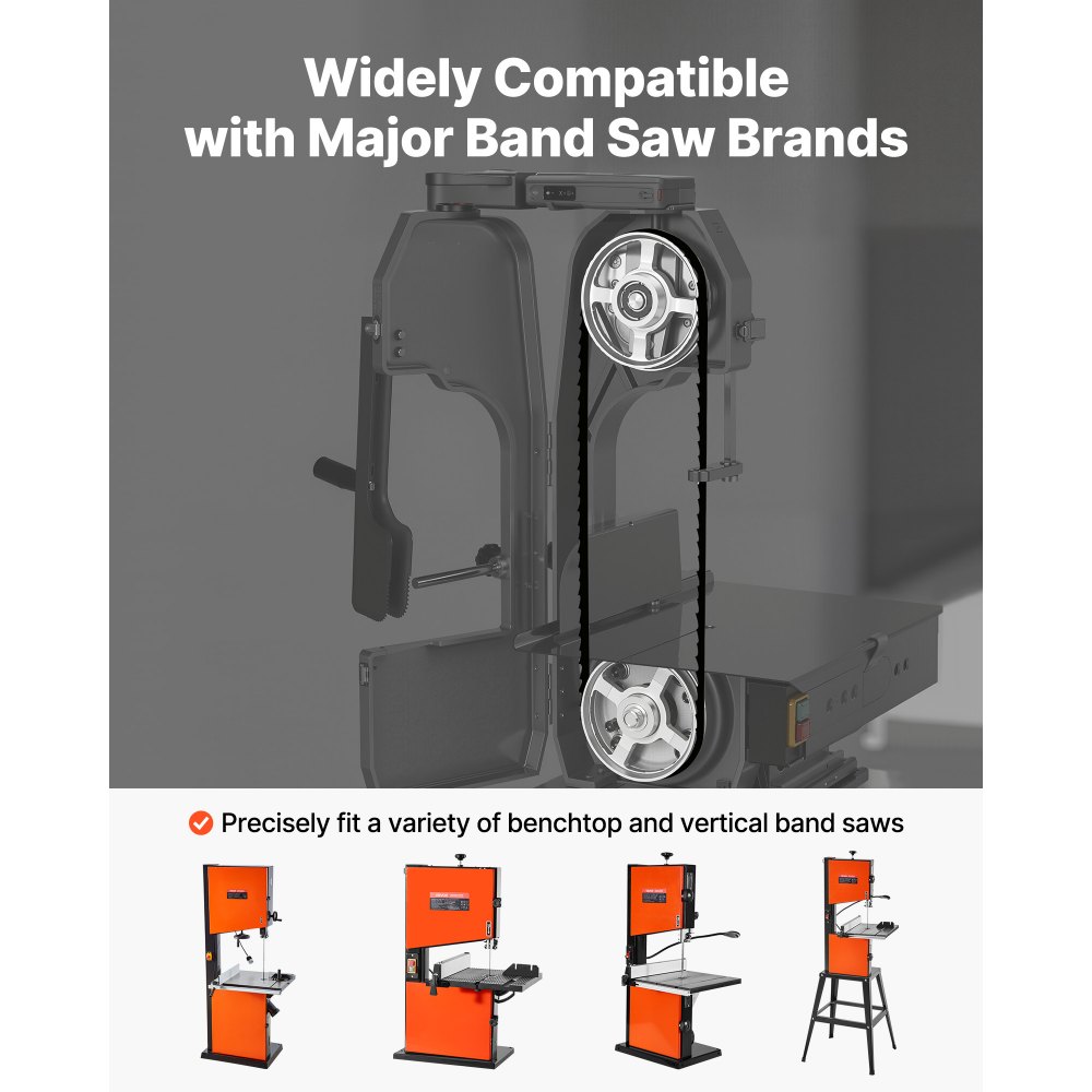 VEVOR lintzaagblad, 1511 x 6,5 x 0,35 mm, 6 TPI, met geharde, scherpe tanden (15 HRC), SK5 koolstofstaal, 6,35 mm breed, vervanging voor gangbare houtbewerkingslintzagen, 1 set