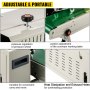 VEVOR continue sluitmachine FR900K, 6-15 mm automatische horizontale bandafdichting met digitale temperatuurregeling voor plastic zakken aluminiumfoliezakken, voedselafdichting