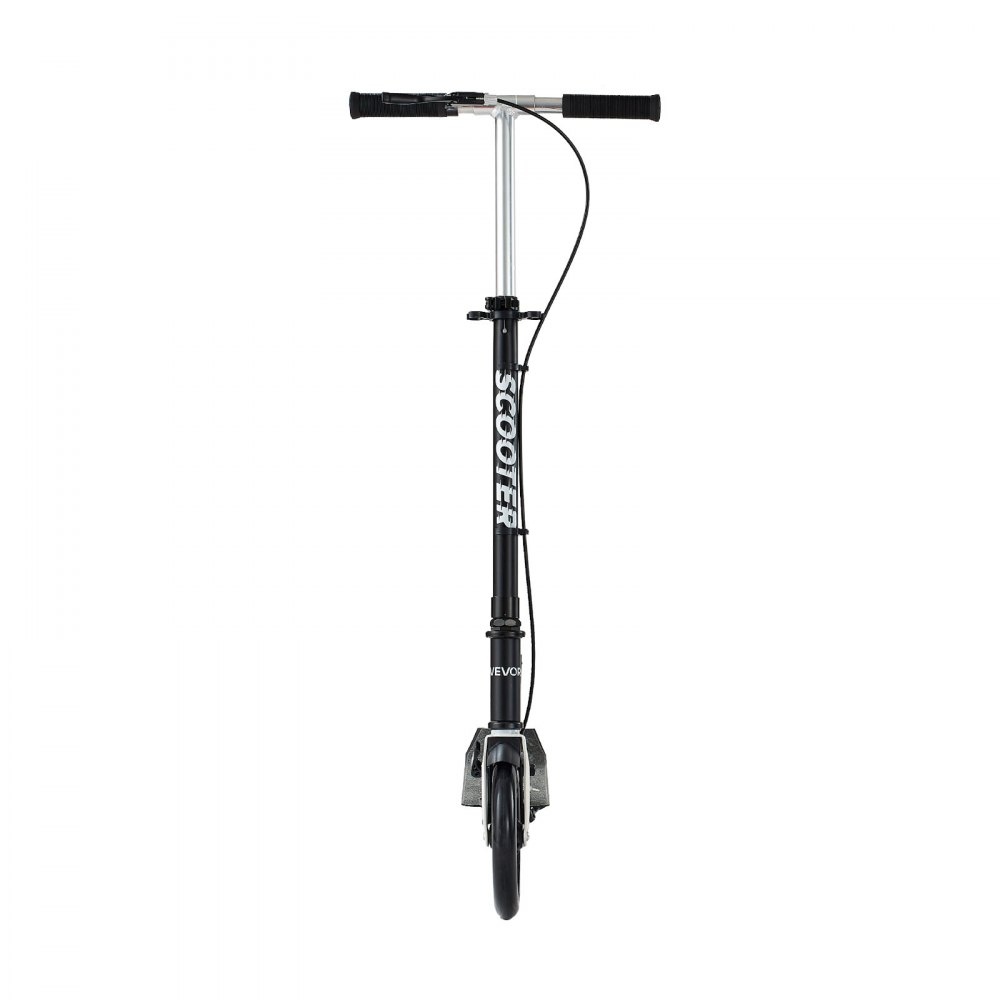 VEVOR Scooter (2 wielen) voor kinderen vanaf 8 jaar, stadsscooter, kinderscooter, straatscooter met in hoogte verstelbaar stuur, antislip deck en handrem, step tot 100 kg, zwart + zilver