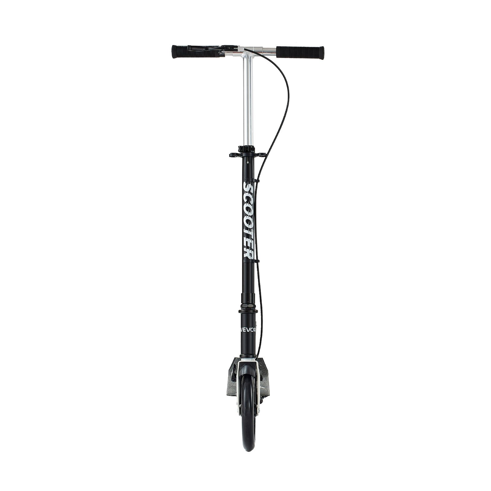 VEVOR Scooter (2 wielen) voor kinderen vanaf 8 jaar, stadsscooter, kinderscooter, straatscooter met in hoogte verstelbaar stuur, antislip deck en handrem, step tot 100 kg, zwart + zilver