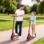 VEVOR Kick Scooter for Kids Ages 8+, Teens & Adults, 2-Wheel Toddler Scooter with Adjustable Height Handlebar, Wide Anti-Slip Deck, Foldable Lightweight for Boys & Girls up to 220 lbs, Red + Black
