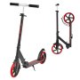 VEVOR Scooter (2 wielen) voor kinderen vanaf 8 jaar, stadsscooter/straatscooter met in hoogte verstelbaar stuur, antislip deck en lichtgewicht frame, opvouwbare step tot 100 kg, zwart + rood