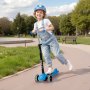 VEVOR Scooter (3 wielen) voor kinderen vanaf 3 jaar, stadsscooter voor kinderen met lichtgevende wielen, in hoogte verstelbaar stuur, antislip platform en lichtgewicht aluminium frame, step voor kinderen tot 75 kg, blauw