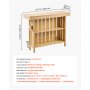 VEVOR 3-laags thuisbar, houten barblad met voetensteun en flesopenerhouder, moderne bar met ruime opbergruimte voor woonkamer en kelder, draagvermogen tot 81,6 kg, 1400 x 398 x 1055 mm