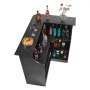 VEVOR Home Bar Unit, L-Shaped Wine Bar Cabinet Table 4-Tier with Storage Shelves,  Wine Glass Holder, 300 lbs Max Capacity, Wood Liquor Cabinet for Home, Kitchen, Living Room, Pub, Basement, Black