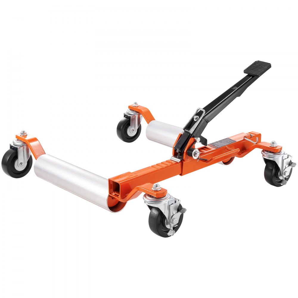 VEVOR draagbare bandenwagen mobiele dolly bandenwagen 680,38 kg, mobiele dolly bandenhouder max. 355,6 mm breedte stalen kar, motorfiets elektrische fietsen bandenroller met vergrendelbare zwenkwielen