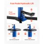 VEVOR hydraulische transmissiekrik garagekrik met 750 kg hefvermogen, telescopische transmissiekrik met pedaal en 360° draaiwiel, 88-176 cm hoge hefhoogte, takel voor garage/werkplaats blauw + zwart
