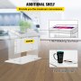 VEVOR Tabletop Acrylic Podium 19.5" Tall Plexiglass Podium 27"x13.7" Table Acrylic Pulpits for Churches Slanted Surface with Lip for Book Holder Clear Lectern for Lecture Recital Speech & Presentation