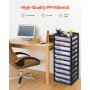VEVOR Plastic Storage Organizer, 10-Tier Large Capacity with Organizer Top, Black Frame Only, PP Material Multifunctional Scrapbook Storage, for Office Essentials Tools Arts and Crafts Supplies
