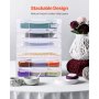 VEVOR Scrapbook Paper Storage, 6 Pack Stackable Plastic Board Game Boxes, Clear Multi-Purpose Document Case with Rounded Corners and Double Latches, for Office Essentials Tools Arts Crafts Supplies