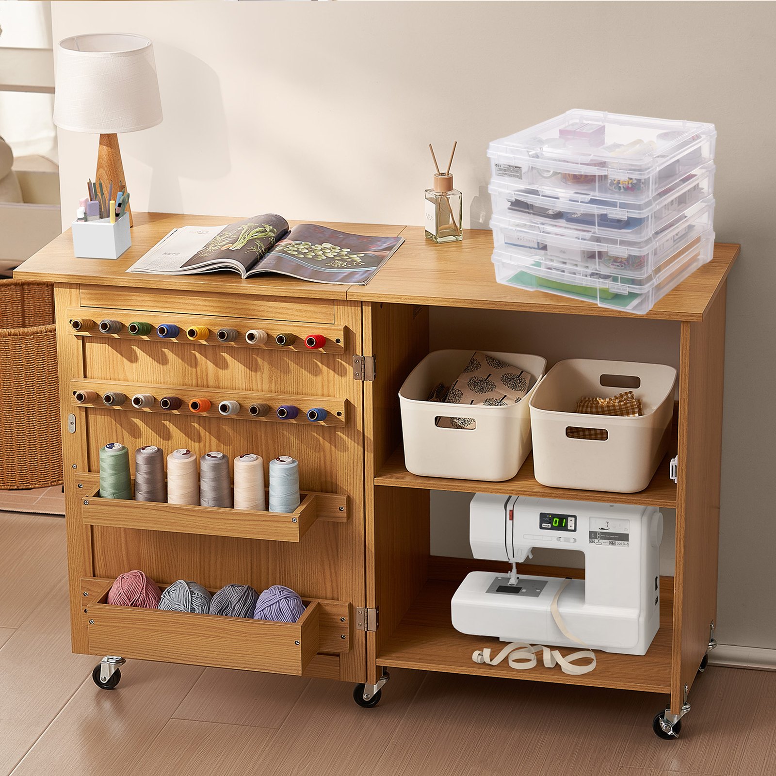 VEVOR Opbergdoos voor plakboekpapier, foto's, knutselpapier, 4-pack, stapelbare plastic bordspeldozen voor eenvoudig transport en opslag, kantoorbenodigdheden, knutselbenodigdheden