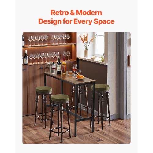 VEVOR Bartafel, stevig metalen frame hoge pub tafel, kleine keuken VEVOR Bartafel, stevig metalen frame hoge pub tafel, kleine keuken