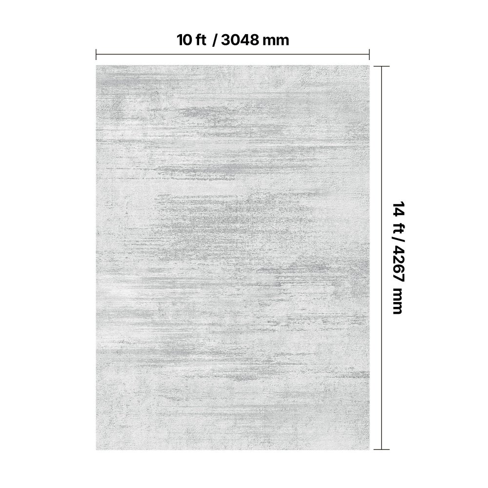 VEVOR Area Rug, 10 x 14 ft Large Washable Rug, Non-Slip and Tear-Resistant Soft Carpet, Pet & Child Friendly Modern Area Rugs, Indoor Mat for Bedroom, Office, Living Room, Kids Room, Entryway, Gray