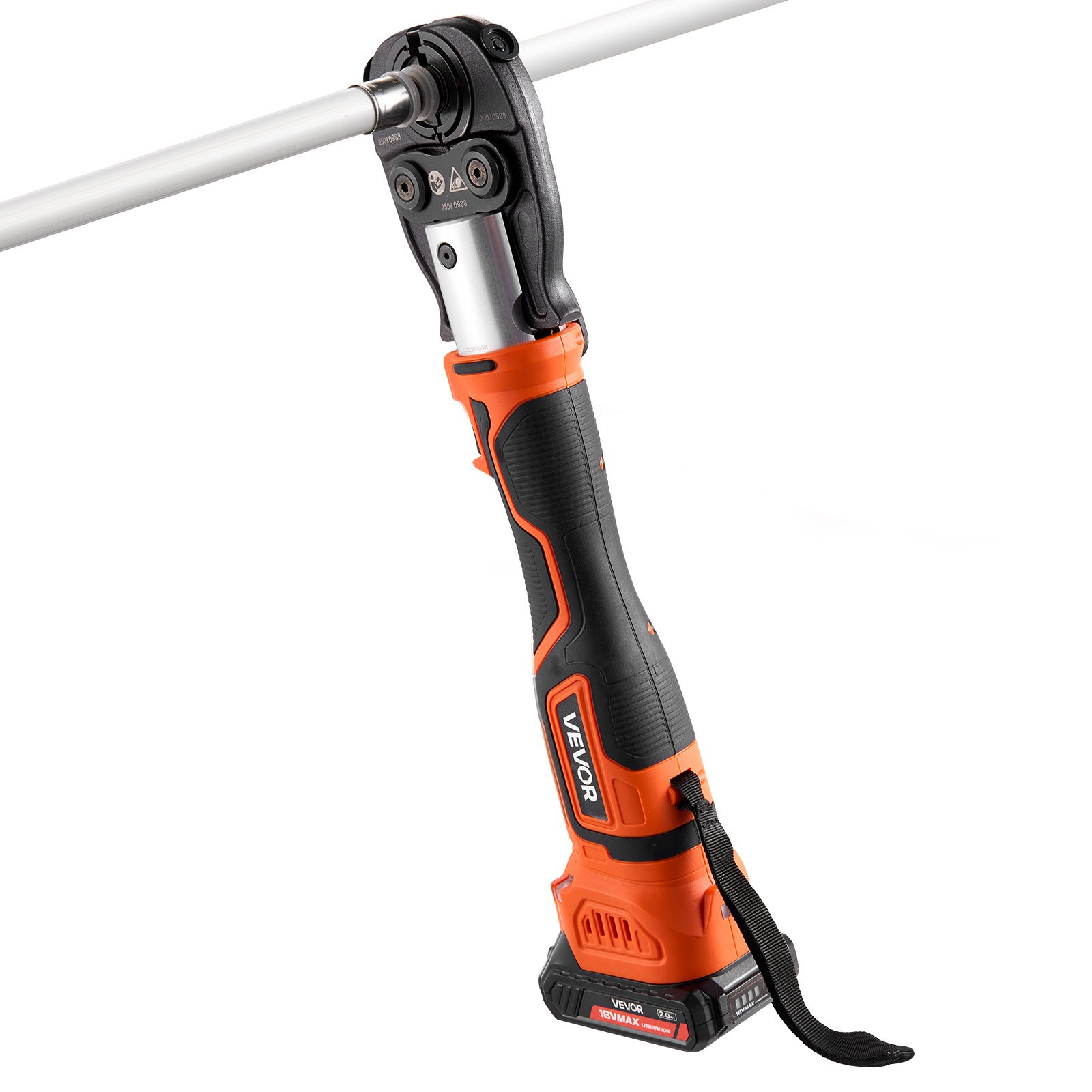 VEVOR Cordless Pipe Press Tool Kit, 18V Electric Pipe Crimping Tool for PEX & Aluminum-Plastic Tubes - with U16, U20, U25, U32 Press Jaws, 2pcs 2AH Batteries, Fast Charger & Carrying Case