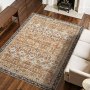 VEVOR Area Rug, 7.5 x 9.5 ft Large Washable Rug, Non-Slip and Tear-Resistant Soft Carpet, Pet & Child Friendly Vintage Area Rugs, Indoor Mat for Bedroom, Living Room, Office, Entryway, Brown Green