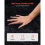VEVOR Indoor Plush Area Rugs, 8 x 10 ft Soft Plush Carpet, Furry Shag Area Rugs for Living Room, Bedroom, Sunroom, Modern Home Decor Aesthetic, Non-Shedding, Non-Woven, Slip-Resistant, Black