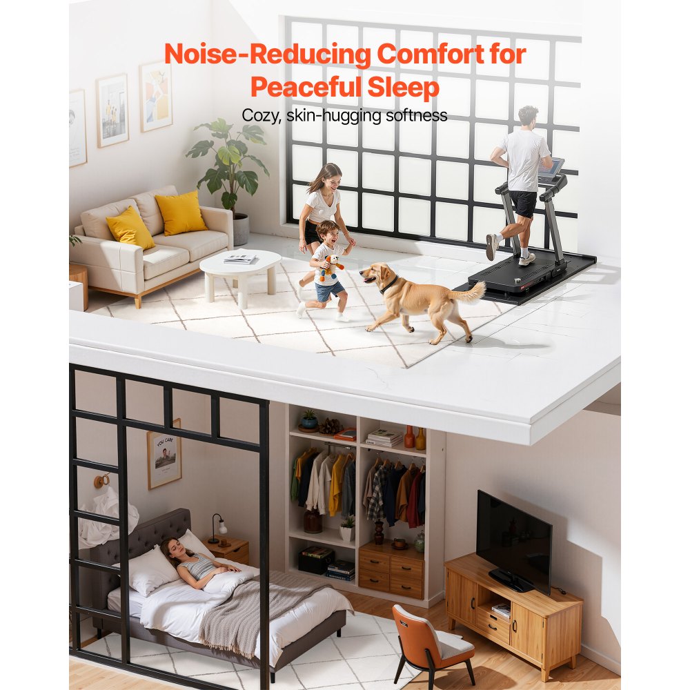 VEVOR Indoor Plush Area Rugs, 8 x 10 ft Plush Carpet, Area Rugs Furry with Long Plushs Pile, Thick & Durable High-Pile Rug for High-Traffic Areas, Bedroom, Non-Shedding & Non-Slip Backing, Beige