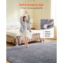 VEVOR Indoor Plush Area Rugs, 8 x 10 ft Plush Carpet, Area Rugs Furry with Long Plushs Pile, Thick & Durable High-Pile Rug for High-Traffic Areas, Non-Shedding & Non-Slip Backing, Blue-Gray