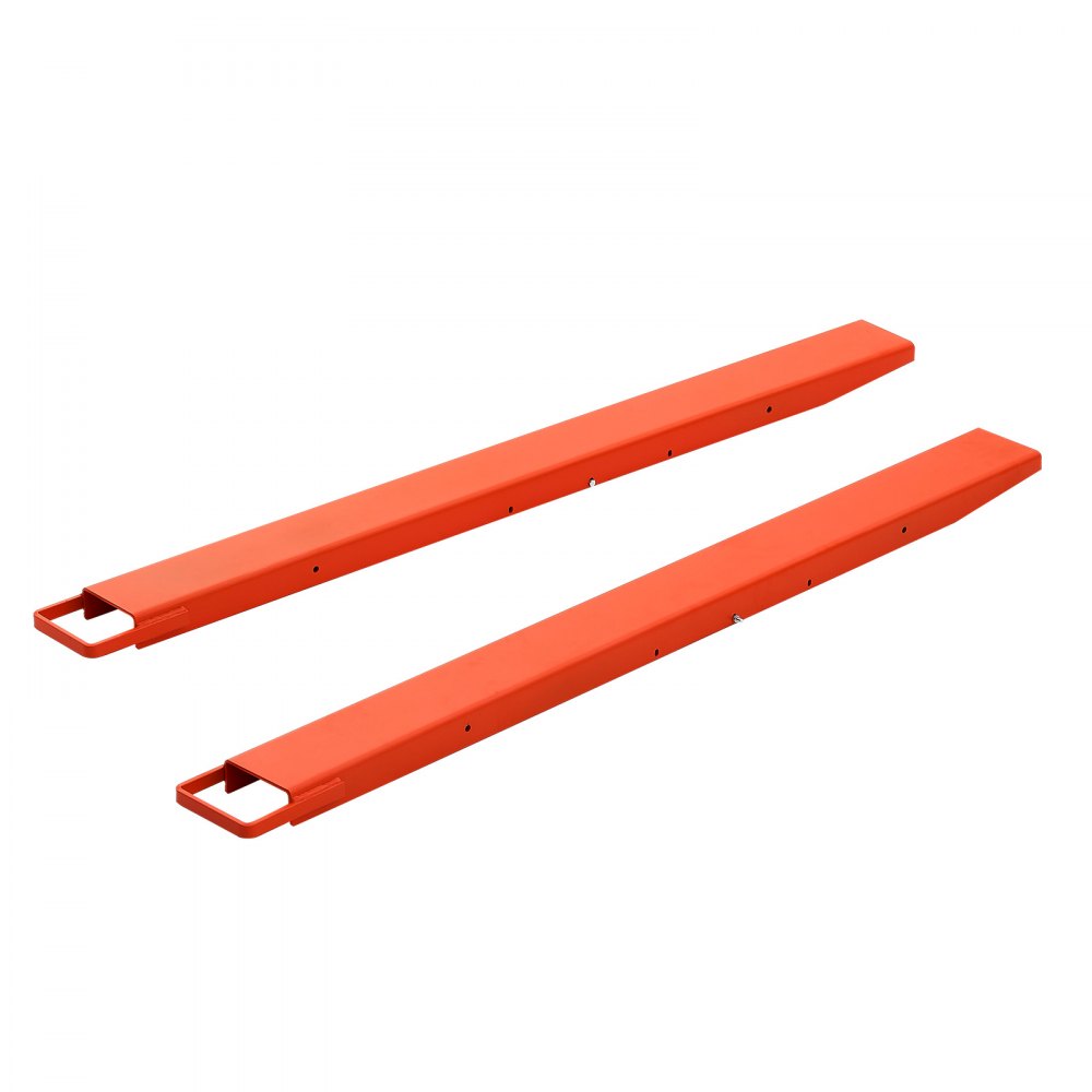 VEVOR 1 paar vorkverlengstukken 1520x115mm, vorkverlengstukken 2086,5kg, vorkheftruckvorken voor verplaatsen en transporteren in magazijnen, bouwplaatsen, dokken en terreinen, staalconstructies, met boutvergrendelingsmechanisme, oranje