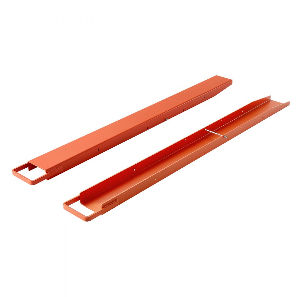 VEVOR 1 paar vorkverlengstukken 1820x115mm, vorkverlengstukken 2086,5kg, vorkheftruckvorken voor verplaatsen en transporteren in magazijnen, bouwplaatsen, dokken en terreinen, staalconstructies, met boutvergrendelingsmechanisme, oranje