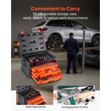 VEVOR Mechanic Tool Set Dopsleutelset 450-delig 6,4/9,5/12,7 mm Aandrijving