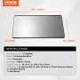 VEVOR Square Wall Mounted Mirror 30" x 40" Mirror with Aluminium Alloy Frame