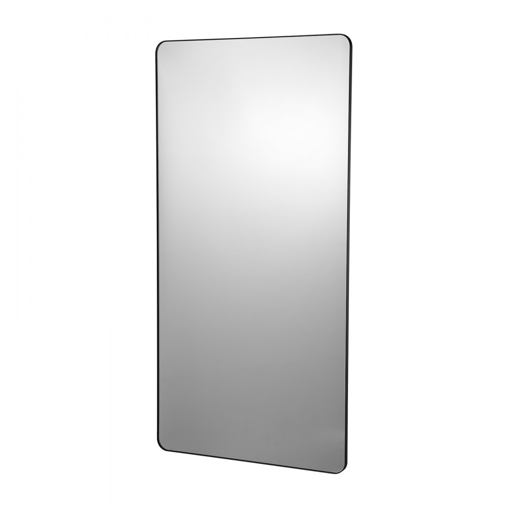 VEVOR Wandspiegel Make-upspiegel Badkamerspiegel 1828 x 915 x 25 mm Zwart frame Gemaakt van aluminiumlegering Spiegel met Z-vormige beugel Geschikt voor Badkamer Slaapkamer Woonkamer