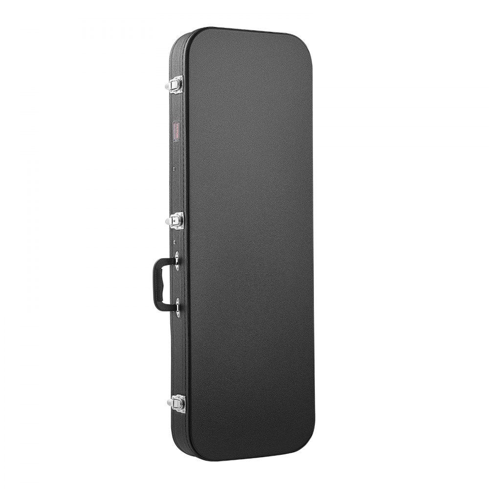VEVOR Electric Guitar Hard Case, 43.11 in Rectangular Guitar Hard Case, With Lock Latch Keys Handle, PVC Padding Soft Lining Water-Resistant Hard Shell Guitar Cases, for 39 in Electric Guitars, Black