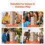 VEVOR Tumbling Timber Toy, 54 Blocks Large Tumble Tower Blocks Game, Pine Wood Tumbling Tower Game with Carry Bag and Scoreboard, Wooden Stacking Game, Tumble Tower Family Games for Indoor/Outdoor