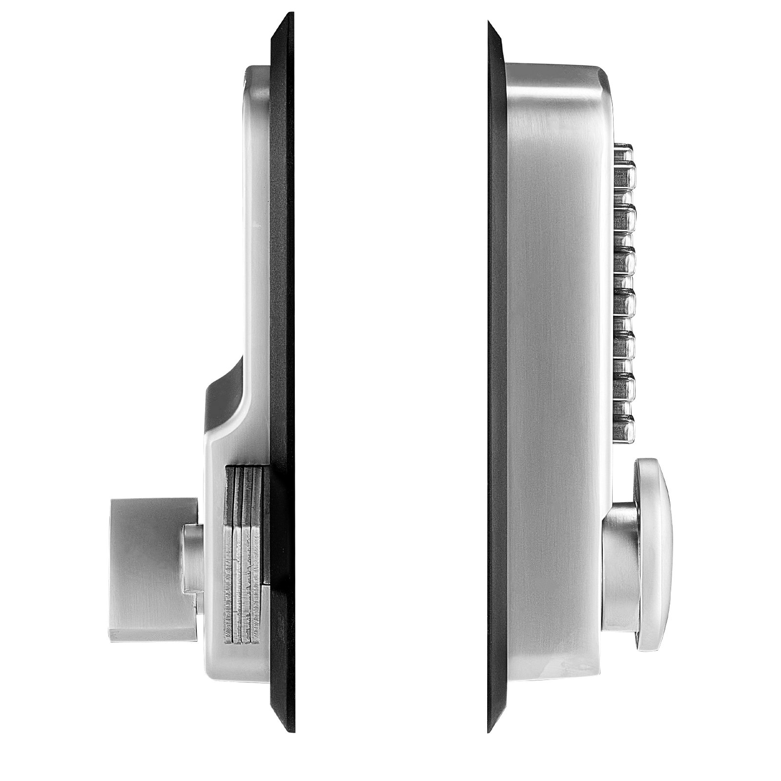 VEVOR Mechanisch sleutelloos deurslot met enkelzijdig toetsenbord (14 sleutels), sleutelloos deurslot met draaiknop, codeslot voor thuis, kantoor, buitenomheining, tuin, zilver (35-65 mm dikke deur)