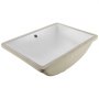 VEVOR Undermount Bathroom Sink, 20.28 x 15.16 Inch Rectangular White Ceramic Vessel Sink with Overflow Hole, Under Counter Drop in Modern Lavatory Vanity Bath Wash Bowl Basin, Rectangle Small Space