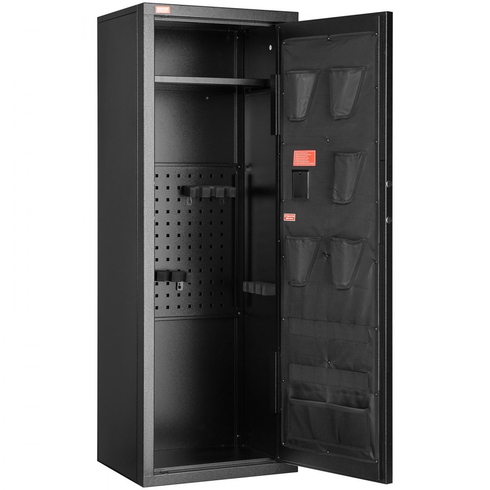 VEVOR 10-12 Rifles Gun Safe, Rifle Safe with Lock & Digital Keypad, Quick Access Tall Gun Storage Cabinet with Removable Shelf, Rifle Cabinet for Home Rifle and Shotguns