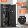 VEVOR gun safe with large capacity storage, removable racks for 6-8 guns, and three bullet racks.