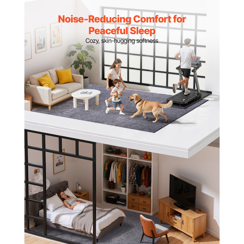 VEVOR Indoor Plush Area Rugs, 9 x 12 ft Plush Carpet, Area Rugs Furry with Long Plushs Pile, Thick & Durable High-Pile Rug for High-Traffic Areas, Non-Shedding & Non-Slip Backing, Blue-Gray