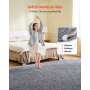 VEVOR Indoor Plush Area Rugs, 9 x 12 ft Plush Carpet, Area Rugs Furry with Long Plushs Pile, Thick & Durable High-Pile Rug for High-Traffic Areas, Non-Shedding & Non-Slip Backing, Blue-Gray