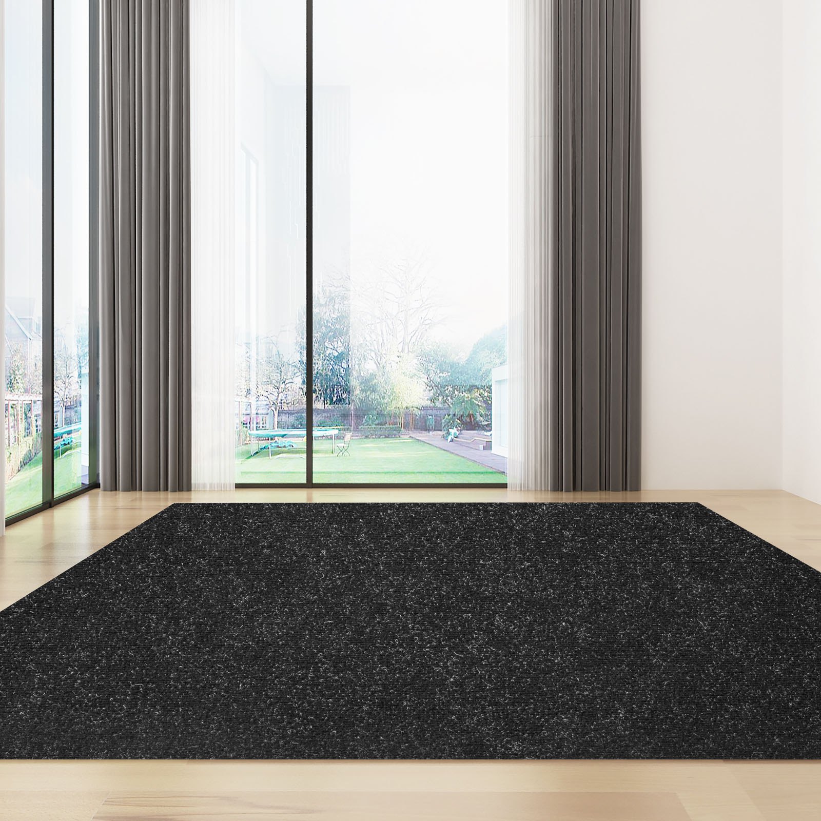 Vevor Marine Antislip Tapijt Indoor Outdoor Tapijt Bootmat 1.8 X 5.5 Mzwart